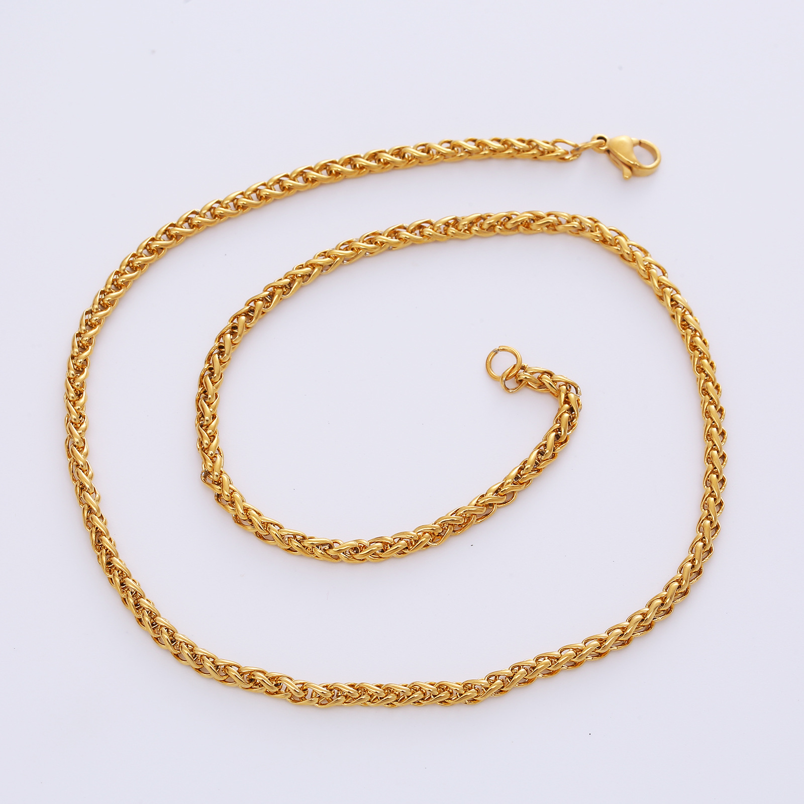 Streetwear Solid Color Stainless Steel Plating Necklace 1 Piece