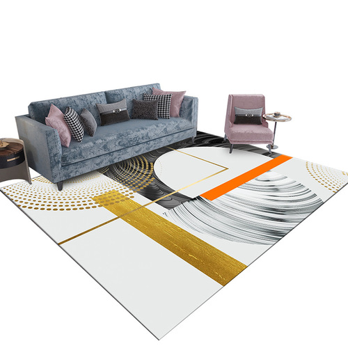 Nordic Abstract Art Living Room Rug Home Decor Light Luxury Geometric Pattern Bedroom Bedside Runner Simple Coffee Table Mat