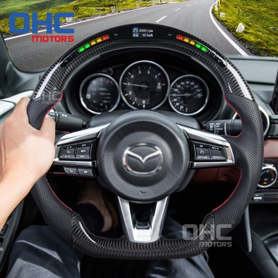 Suitable for Mazda Axela Cx-5 Cx-3 Led Smart Component Sports Multi-Function Carbon Fiber Steering Wheel