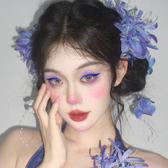 紫色の花のヘアピンスーパー妖精新しい中国風の花の雰囲気写真ヘッドドレス女性のハイエンド古代スタイルの漢服の頭の花