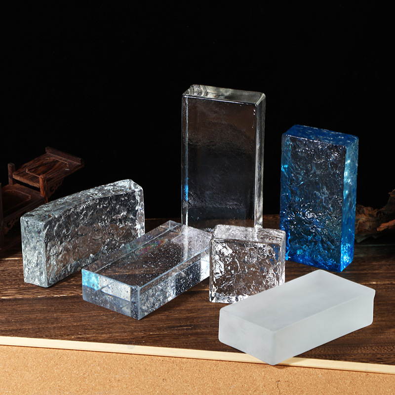 Glass Brick Living Room Entrance Crystal Brick Transparent Honeycomb Solid Balcony Partition Wall Decorative Balcony Solid Crystal Brick