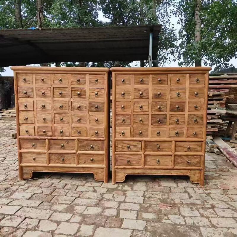 Elm Wood Chinese Medicine Cabinet, Weathered Wood Multi-Purpose Cabinet, Medicine Cabinet, Chinese-Style Storage Cabinet, Medicinal Storage and Organization Cabinet, Drawer Cabinet Elm Wood Chinese Medicine Cabinet, Weathered Wood Multi-Purpose Cabinet, Medicine Cabinet, Chinese-Style Storage Cabinet, Medicinal Storage and Organization Cabinet, Drawer Cabinet