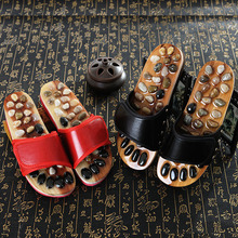 汇泰足底穴位鹅卵石按摩拖鞋夏季男女情侣脚底足疗家居凉拖鞋