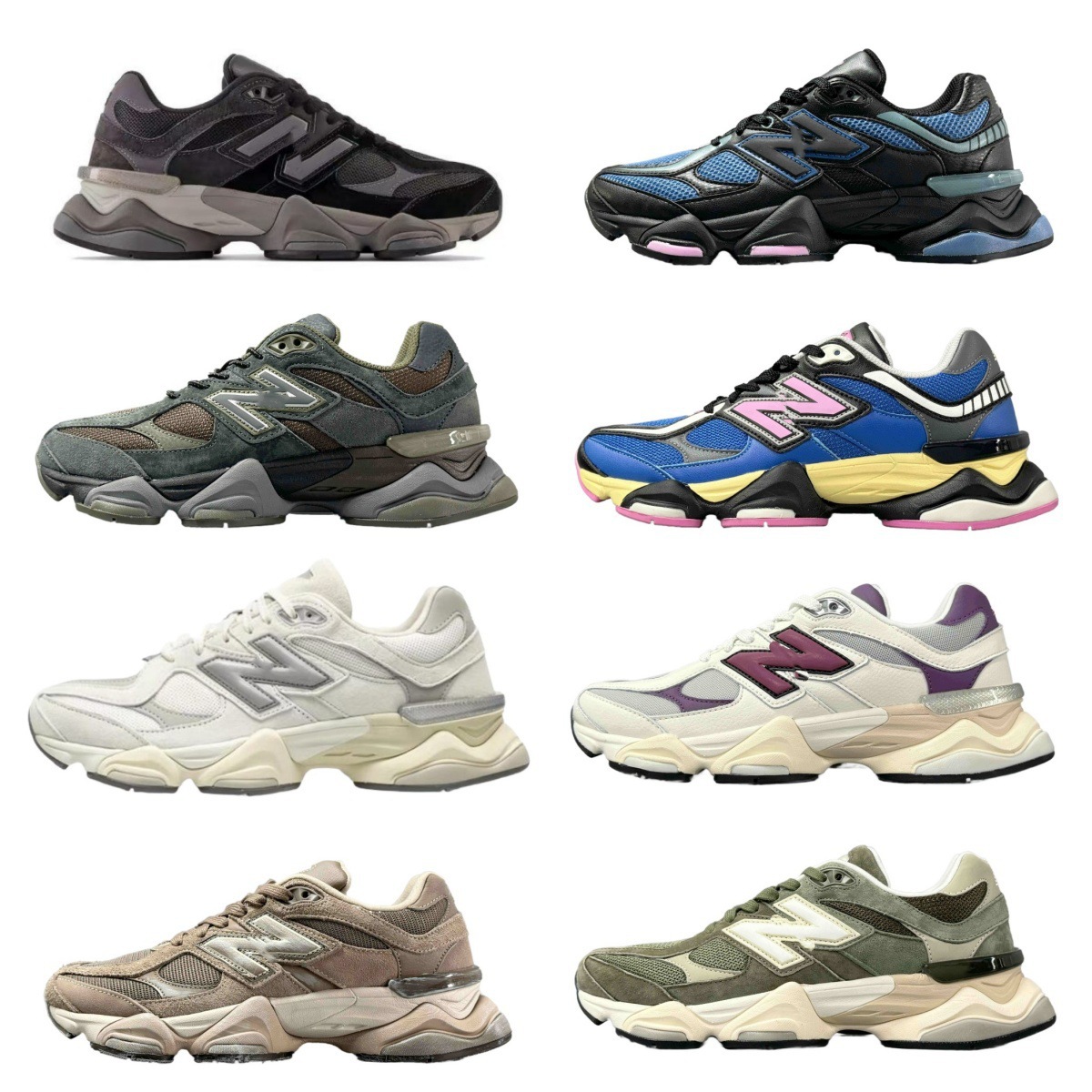 Putian Shoes Pure Original Nb9060 Little Elephant Hoof Running Shoes Retro Women's Shoes with Internal Height Increase Thick Sole Dad Shoes Men's Sports Shoes
