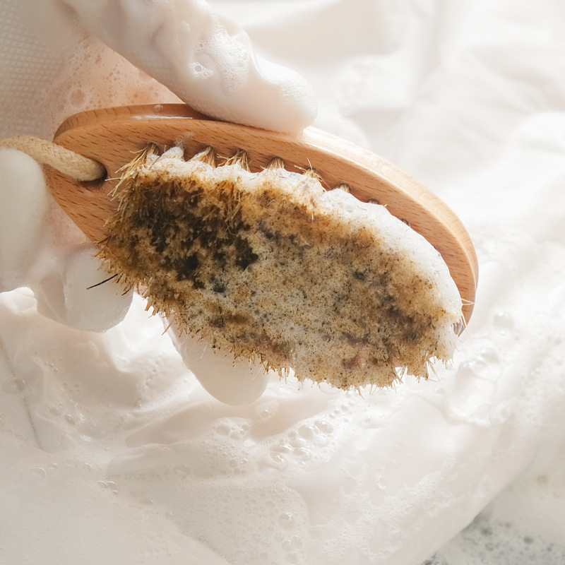 豚たてがみ洗濯ブラシ家庭用の柔らかい毛が服を傷つけないブラシ木柄靴ブラシ神器清潔ダウンジャケット専用