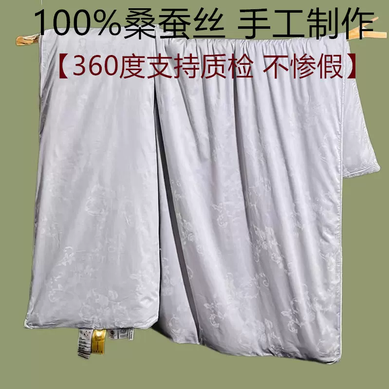 全棉蚕丝被360度可透视100%桑蚕丝被子手工被芯春秋冬被透气