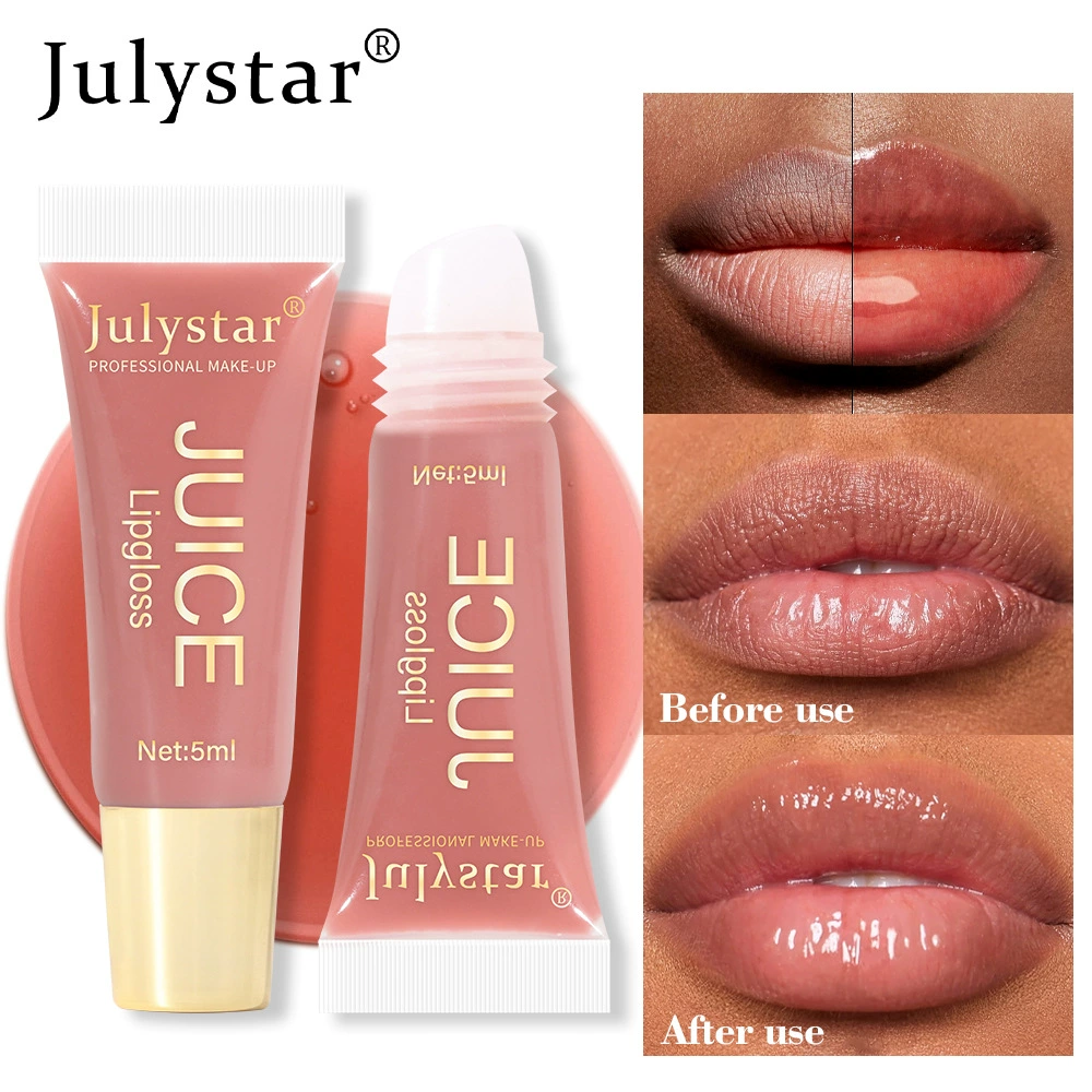 Julystar Макияж праймер, лосьон, блеск для губ, маленький бальзам для губ, европейский стиль, эффект пухлых губ