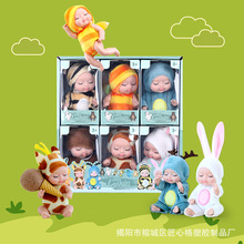 跨境睡眠重生娃娃PVC搪胶公仔仿真人物迷你bjd睡觉洋娃娃儿童玩具