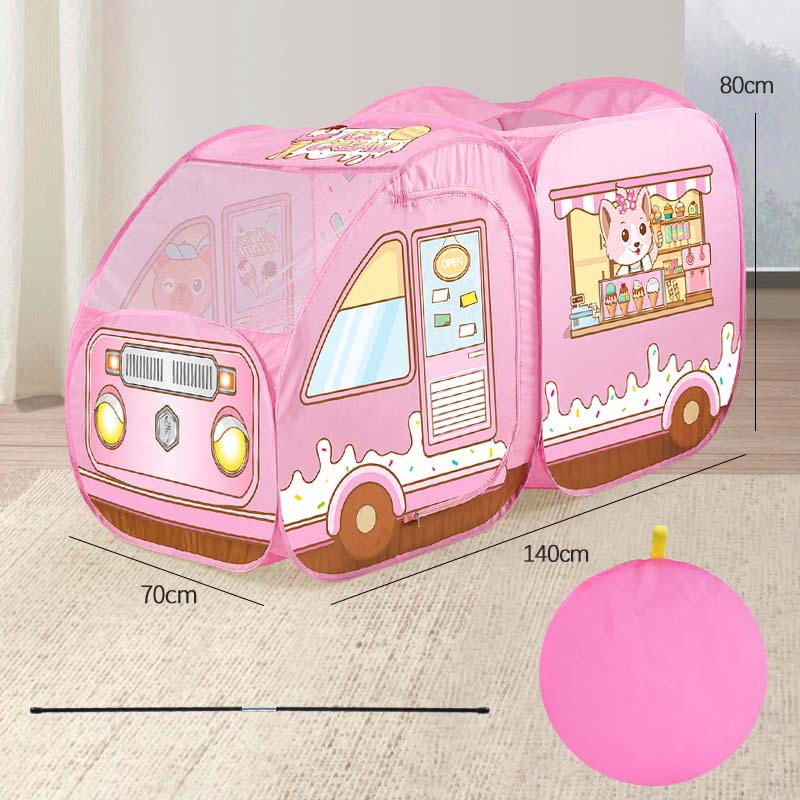 [영문박스 포장] 더블섹션 아이스크림 텐트카 [더블캐리지 도어지퍼형]