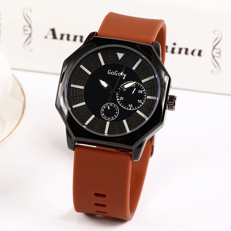 跨境新款男表大表盘硅胶带男女中性休闲学生韩版潮流腕表批发爆款