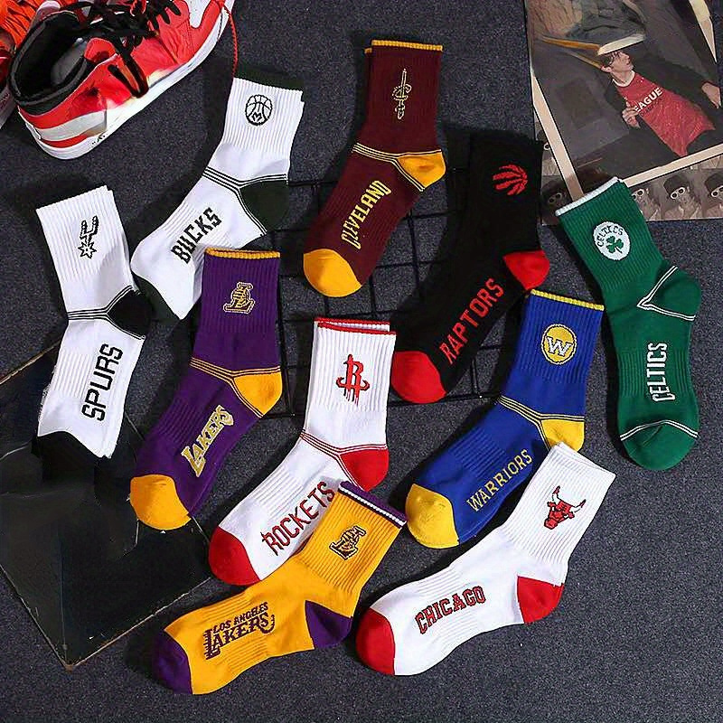 Spring and Summer Sports Anti-Odor Socks for Men, Sweat-Absorbent and Breathable Cotton Socks, Running Professional Basketball Socks, Fitness and Leisure Sports Socks
