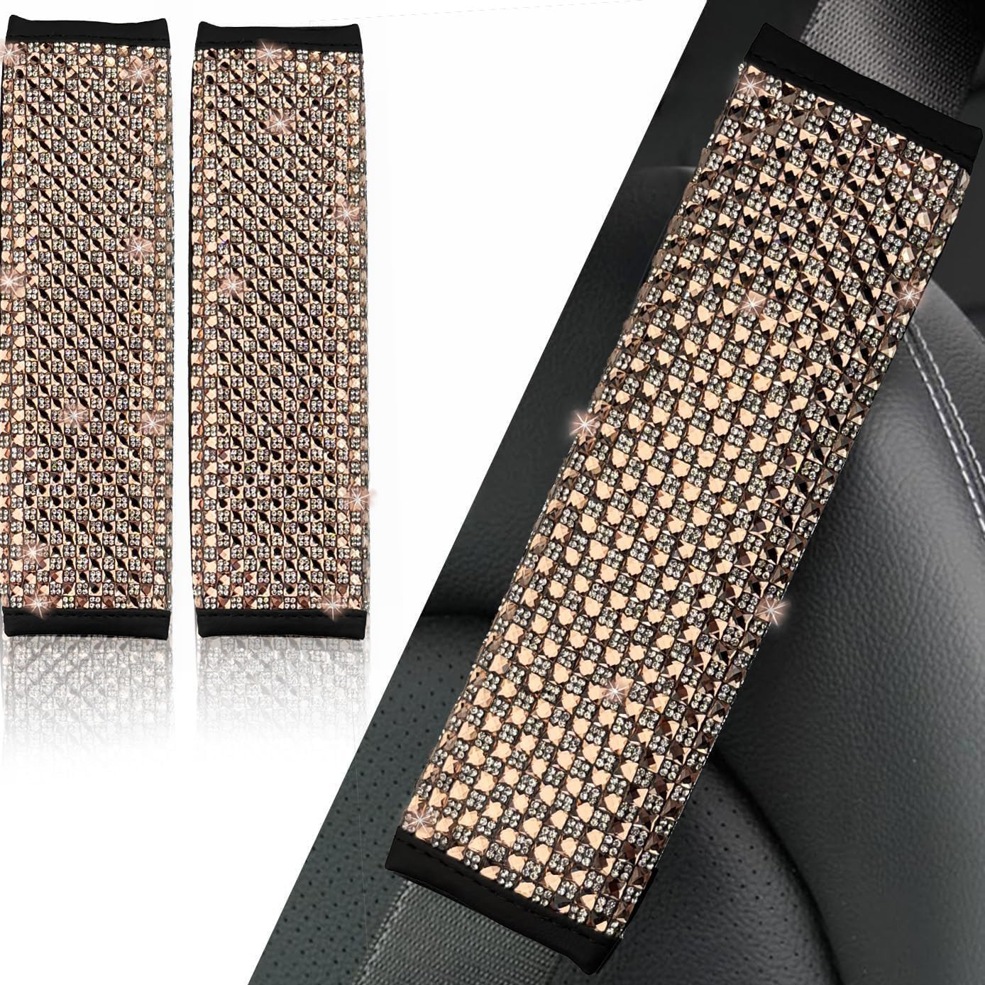 Car diamond steering wheel cover Amazon foreign trade car handle cover rhinestone with drill four seasons universal handle cover wholesale