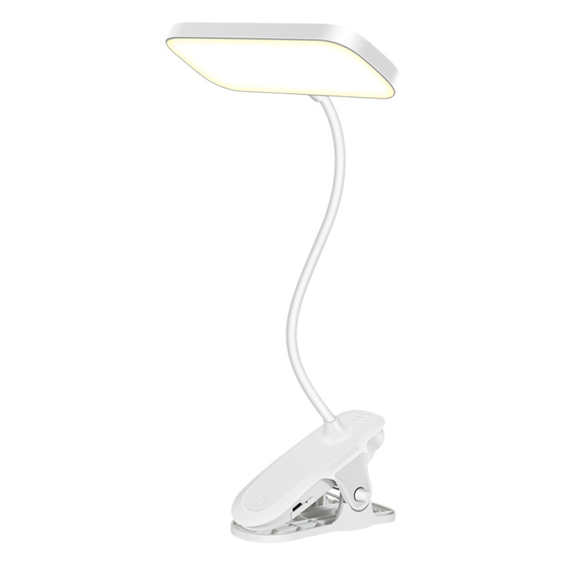 Clip táctil LED lámpara de escritorio dormitorio simple protección para los ojos aprendizaje carga plug-in estudiante dormitorio lectura lámpara de noche