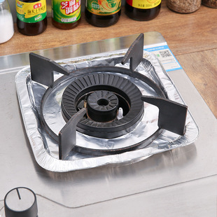 Gas Stove Aluminum Foil Oil-Proof Pad Gas High Temperature Resistant Tin Foil Protective Gasket Kitchen Pollution-Proof Gas Stove Oil-Proof Pad