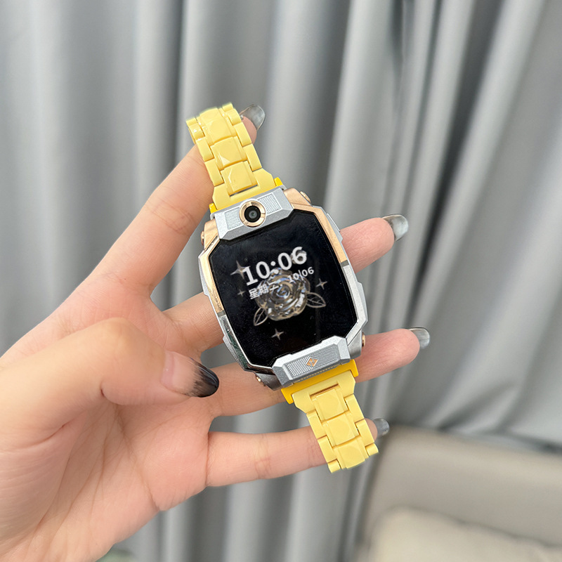 Suitable for Little Genius Phone Watch Strap Z10 Three-Bead Pc Small Waist Z9 Rhombus Z8A Personalized Z7/Z6 Wristband