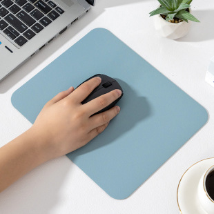 small size Leather Mouse Pad Solid Color Simple Laptop Office Desk Mat Male and Female Dormitory Leather Game Mat