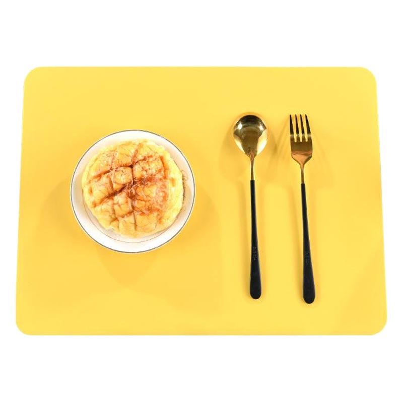 INS Morandi color Estilo nórdico mantel de silicona anti-escaldado comida estera de aislamiento de silicona color sólido cocina vajilla estera