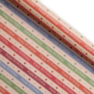 国境を越えたアマゾンは、古典的なアルファベットの誕生日おめでとうHAPPYBIRTHDAYプレゼント包装紙を提供しています|undefined