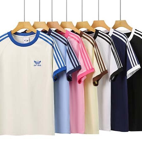 Clover's New Summer Style Pure Cotton Embroidered Logo Short-Sleeved T-Shirt for Men and Women, Casual Breathable Loose Round-Neck Top