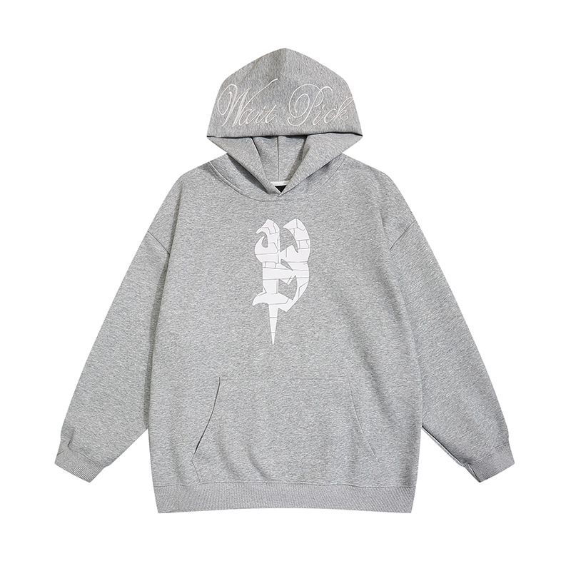 Abbigliamento maschile Moda Campus Stile Semplice Moda Lettera Ricamata Maglione con Cappuccio Marchio di Moda Maschile Moda Giovanile Felpa Casual All-match_voghion.com