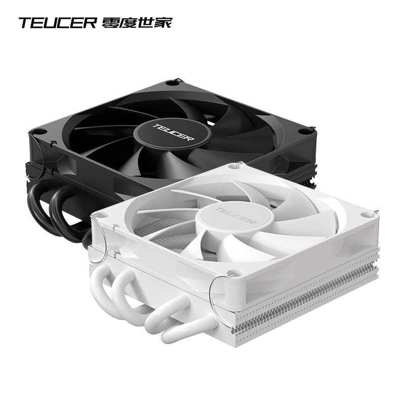 Teucer Te37-4 Heat Pipe Black Desktop Computer Case 92mm Fan Temperature Control Silent Cpu Cooler