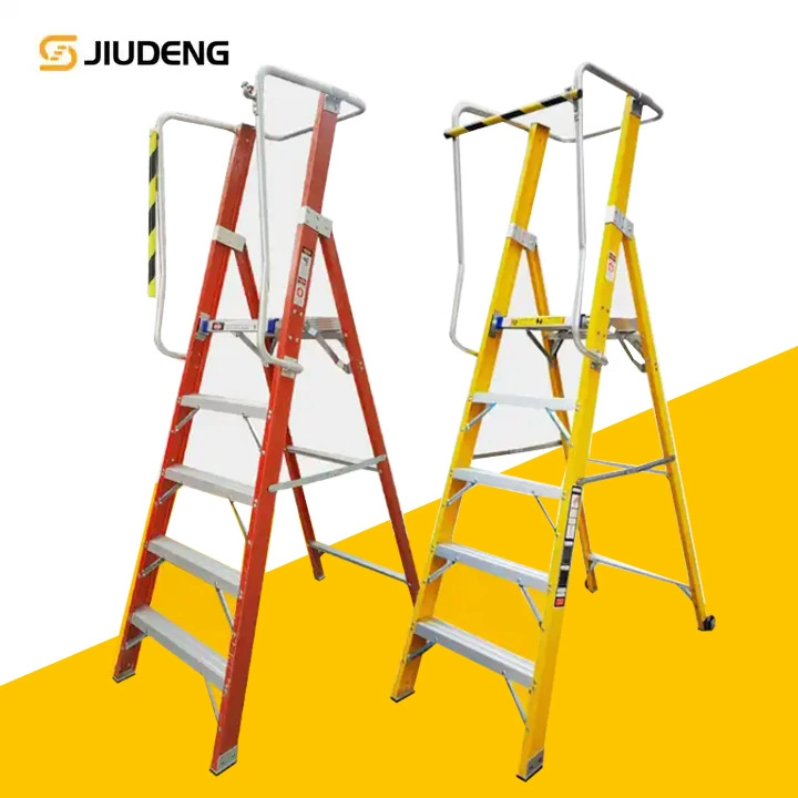 Платформа лестницы Стеклопластиковая лестница Платформа FRP Jiudengladder