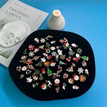 创意饰品diy配件卡通圣诞节系列滴油点钻项链手链吊坠小挂件