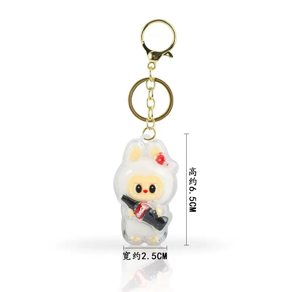 Labubu shell keychain-cola standing posture