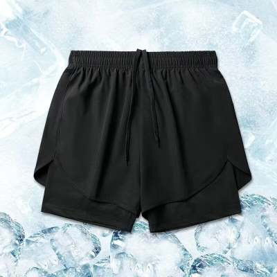 Men's Running Shorts for Basketball, American-Style Summer Quick-Dry Sports Shorts with Inner Lining, Two-In-One Training Fitness Shorts