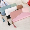 Long wallet, plant lamp with zipper, capacious hand loop bag, Korean style