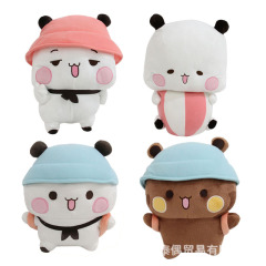 かわいい 1 つまたは 2 つの Bubu スクールバッグパンダぬいぐるみ枕人形漫画チアリー人形枕誕生日ギフト