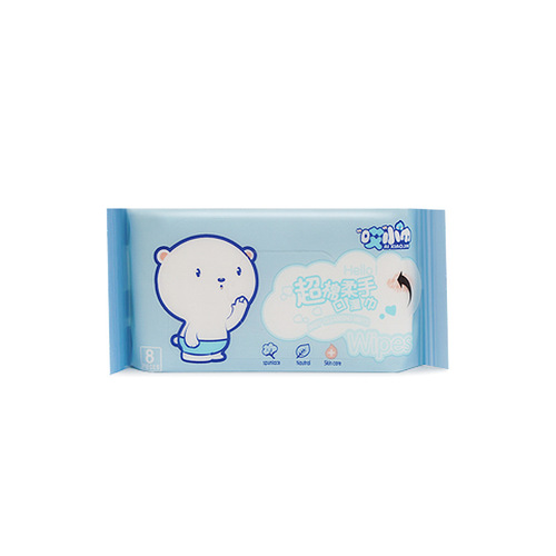 Super mini wet wipes small package portable premium store children and students removable wet wipes hand and mouth cleaning hygiene wipes