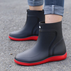 Waterproof shoes men and women rain shoes fashion short tube thickening warm rubber shoes work anti-slip fishing kitchen rain boots wholesale 