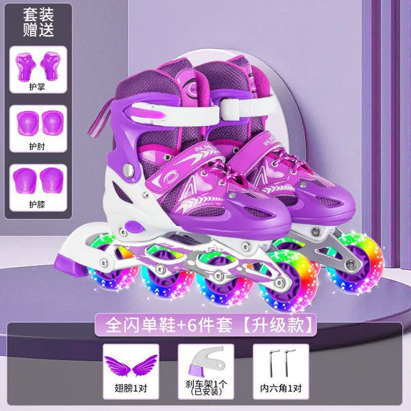 Purple protective gear, set, 6 pieces