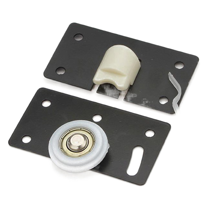 Engrosamiento Cam Placa de hierro rueda de nylon armario puerta corredera polea muebles armario puerta corredera rueda 338 puerta corredera rueda