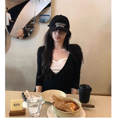 复古松弛感假两件V领长袖T恤女2025新款辣妹气质减龄收腰修身上衣