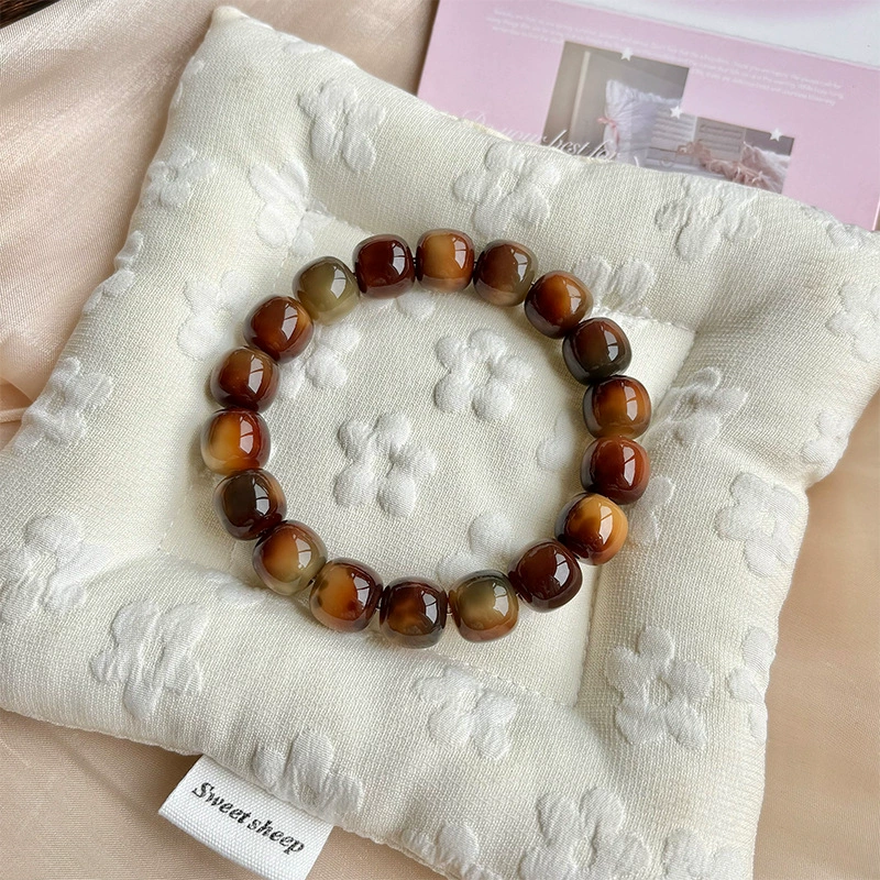 Organic Bodhi rosary for men and women, bracelet walnut
