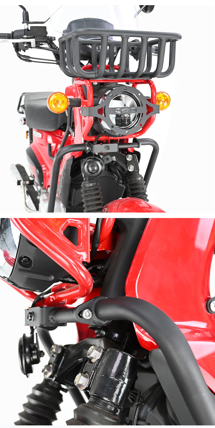 Muscle car Wolf suitable for Honda baby beast CC110 bumper vegetable basket middle shelf tail frame lampshade modification parts carbon steel