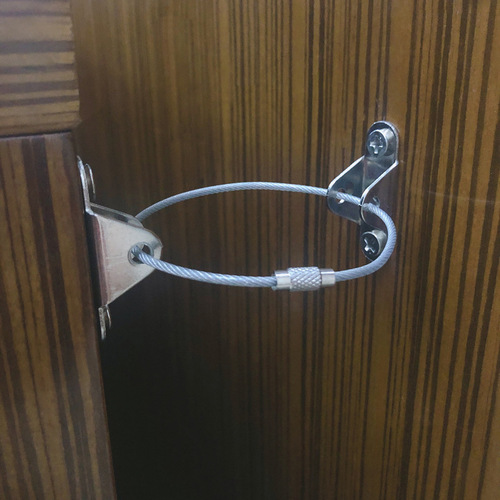 Cross-border children's furniture anti-tip fixer TV cabinet shoe cabinet anti-tilt device wardrobe stainless steel anti-tip buckle