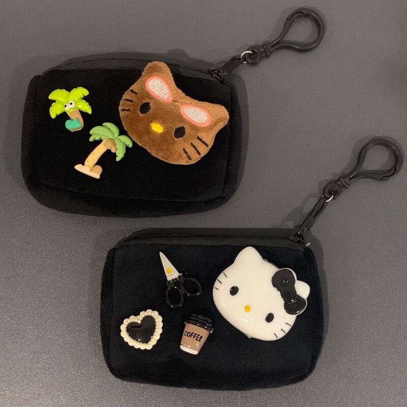kitty猫可爱收纳零钱包便携卡通包挂件暗黑kt卡包创意迷你收纳包|undefined