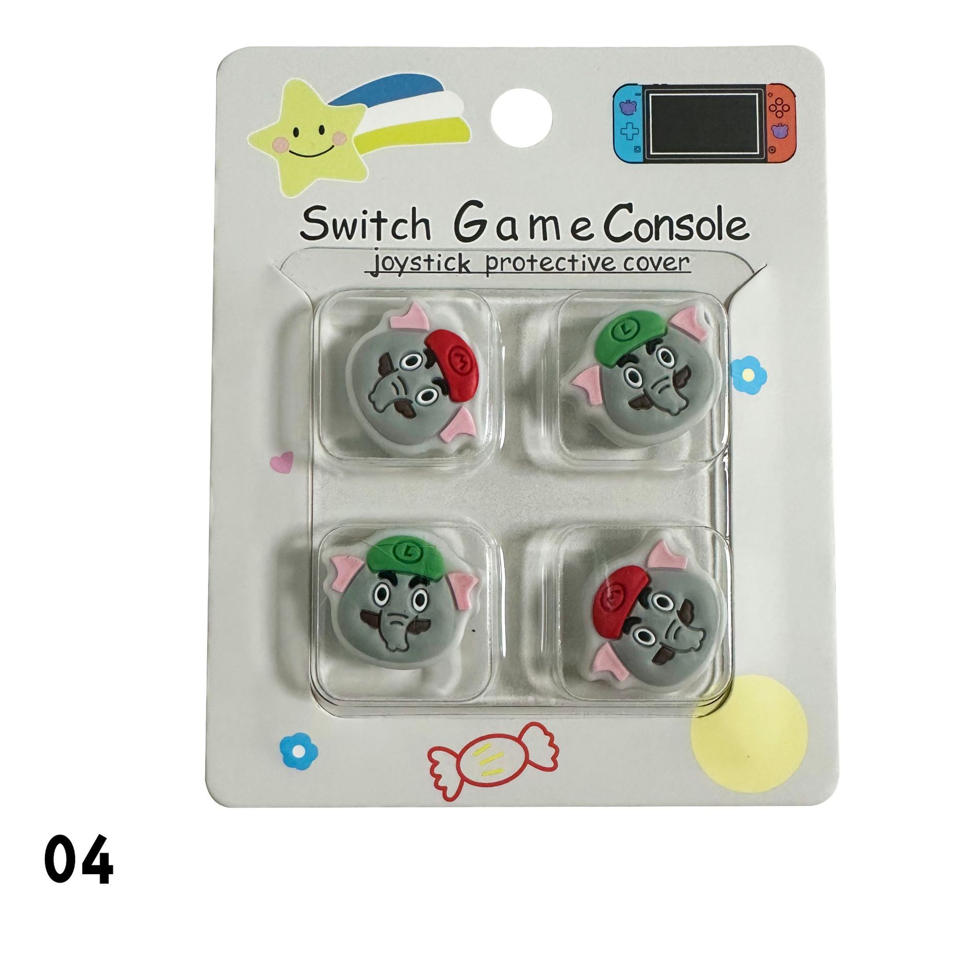 Tapa basculante de silicona de Nintendo Switch de dibujos animados NS Lite tapa basculante tapa protectora mango tapa protectora basculante