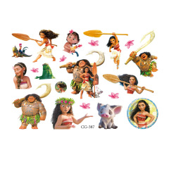 Ocean Adventure Cartoon Temporary Tattoos for Kids Birthday Party Water Transfer Tattoos