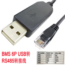 USB轉RS485 8P 沛城PACE BMS鋰電池逆變器控制器調試線電壓配置線