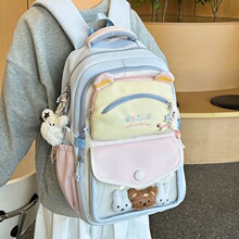 新款小众初中生书包女高颜值学院风少女时尚双肩包可爱卡通娃包女
