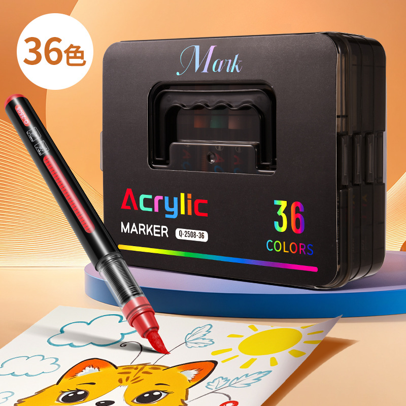 Nuevo tipo líquido directo de acrílico marcador de color plegable para estudiantes de jardín de infantes no tóxico pintado de arte marcador especial