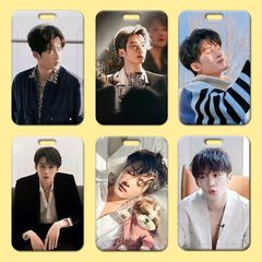 檀健次卡套批發塑料滑蓋學生校牌飯卡胸牌小卡工作證卡套門禁公交