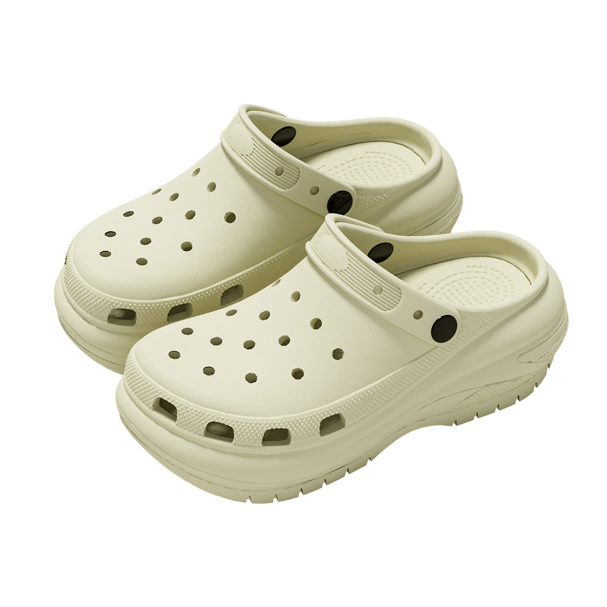Lidani grueso agujero zapatos de mujer 2026 nuevo verano antideslizante exterior de altura Baotou sandy zapatillas frías