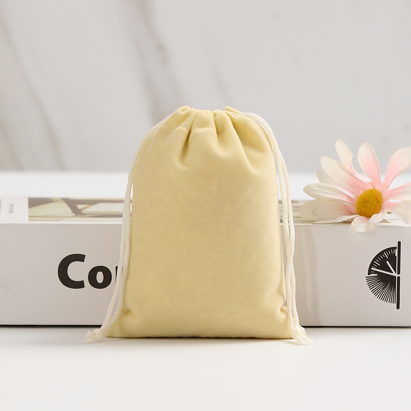 Bolsillo con cordón de franela, bolso de franela de joyería con cordón, bolso de tela de joyería de terciopelo, bolso de franela Lisi, bolso de almacenamiento de franela