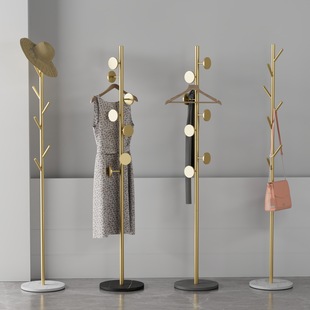 Floor-Standing Coat Rack, Bedroom Light Luxury Slate Metal Clothes Rack, Living Room Entry Simple Clothes Scarf Bag Rack