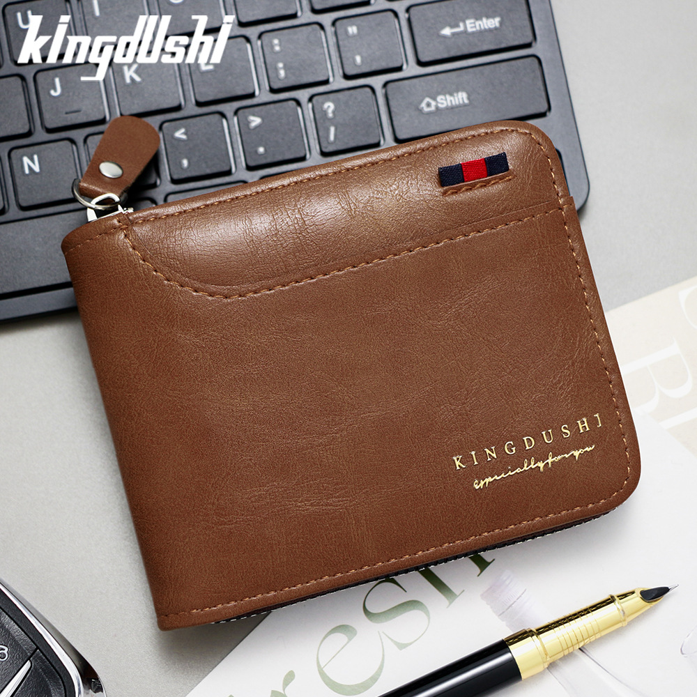 Explosiones transfronterizas de petróleo de piel de lápido empalmado cartera corta de hombre multi-tarjeta de braza bisagra bolsa de cambio cartera mayorista